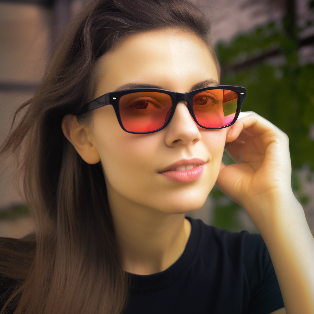 Fl-41 Light Sensitivity Glasses - Wayfarer Style